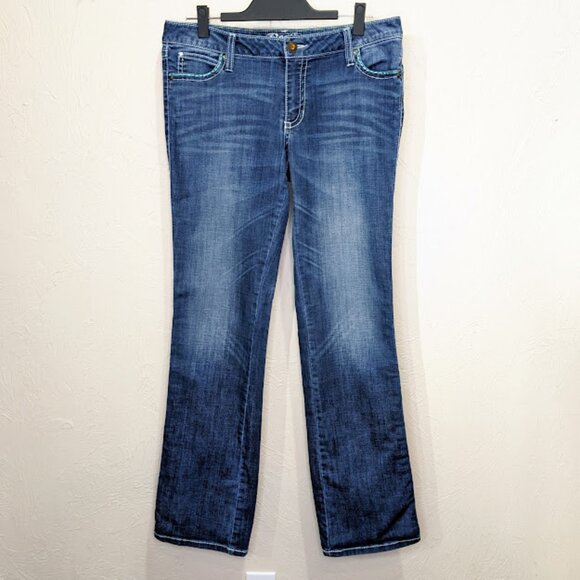 Wrangler Rock 47 Western Jeans Womens 31 Embroidered y2k Bling Low Rise Pants - Picture 2 of 11